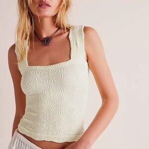 FREE PEOPLE LOVE LETTER CAMI IN IVORY XS/S NWOT NEW WITHOUT TAGS